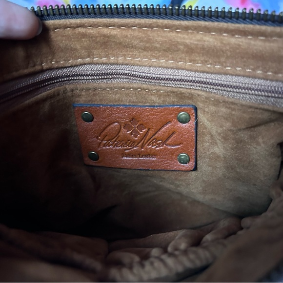 Patricia Nash Black Tulip Floral Wristlet - Picture 3 of 5